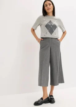 Halbarmshirt mit Pailetten und Druck