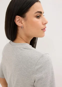 Halbarmshirt mit Pailetten und Druck