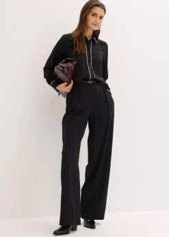 Hemdbluse aus fließendem Satin