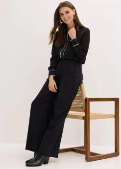 Hemdbluse aus fließendem Satin