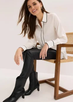 Hemdbluse aus fließendem Satin