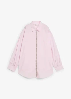 Hemdbluse mit Strass-Applikation