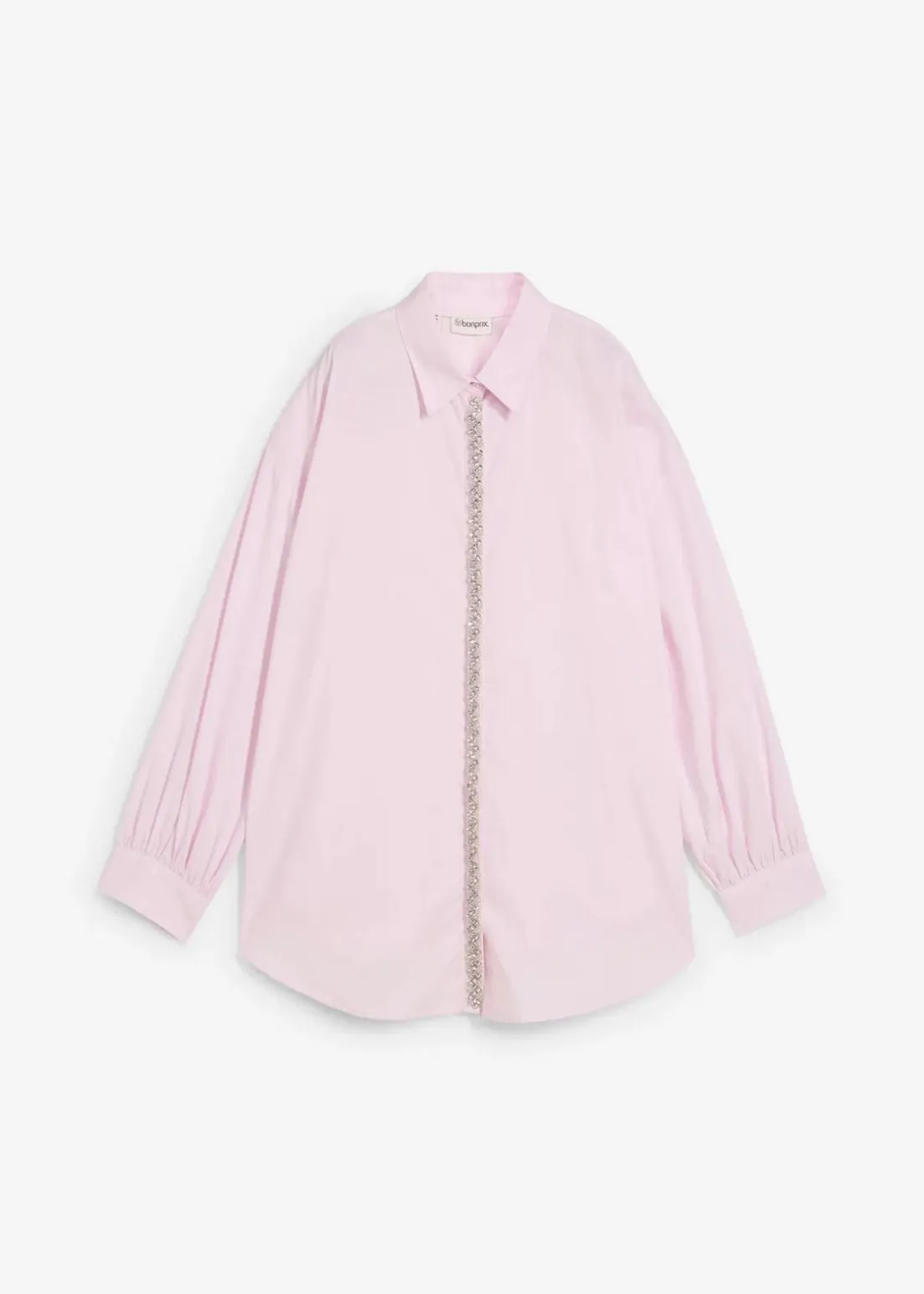 Hemdbluse mit Strass-Applikation