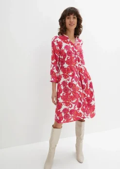 Hemdblusenkleid aus fließender Viskose