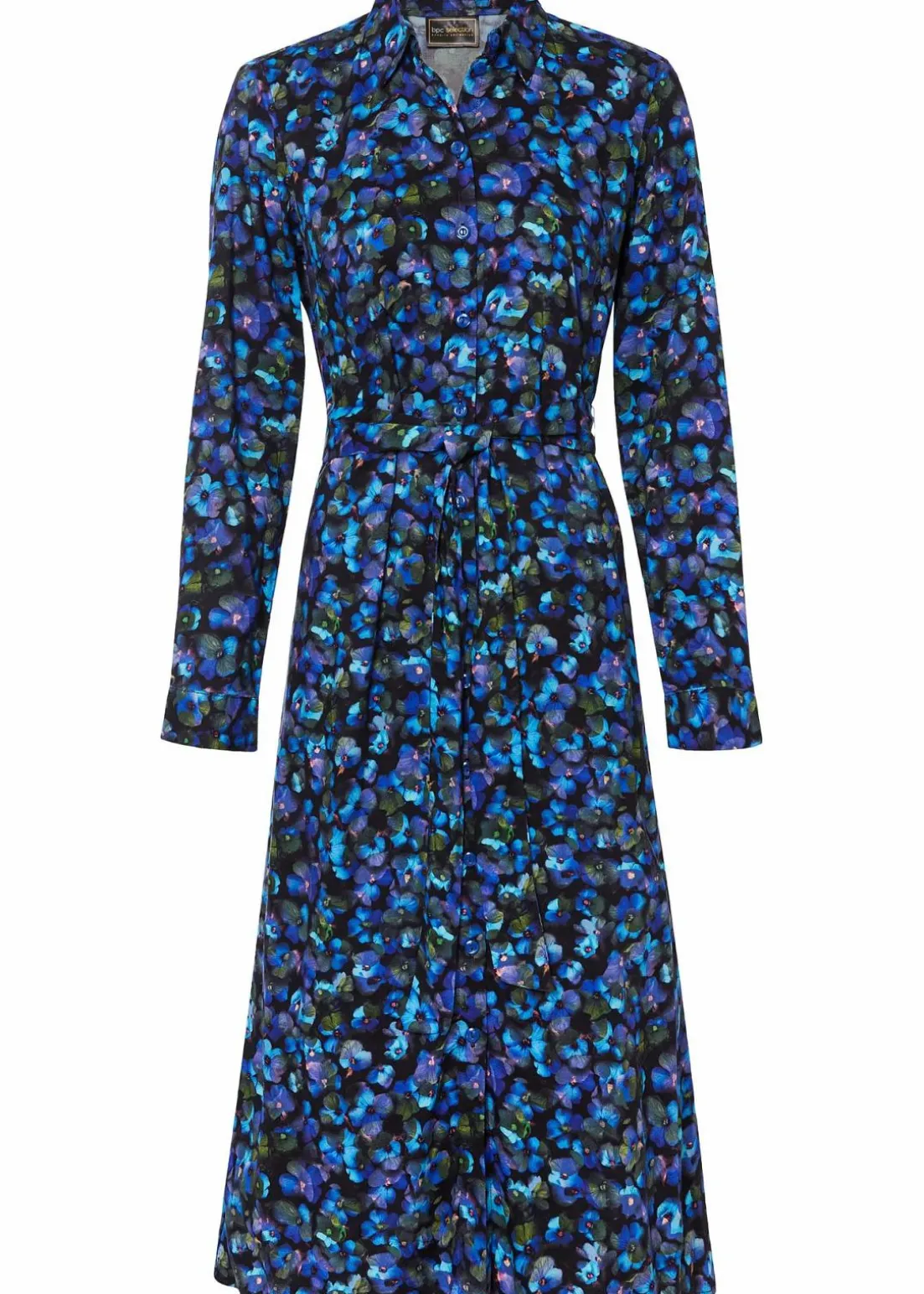 Hemdblusenkleid aus reiner Viskose