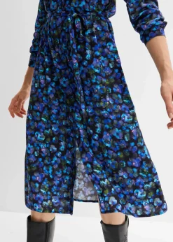 Hemdblusenkleid aus reiner Viskose