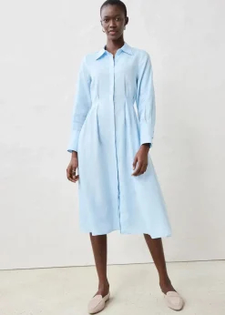 Hemdblusenkleid aus reinem Leinen