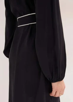 Hemdblusenkleid aus reiner Viskose