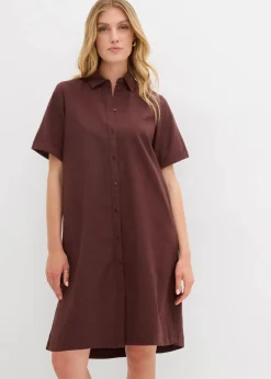 Hemdblusenkleid aus reiner Baumwolle