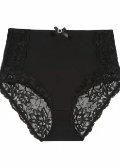 Highwaist Slip mit zarter Spitze