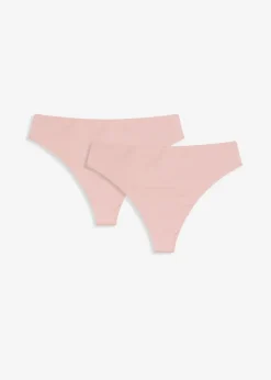 Highwaist String mit Glanzeffekt (2er Pack)