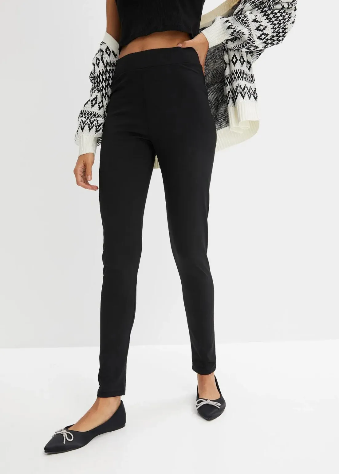 Highwaist Thermo-Leggings mit breitem Bequembund