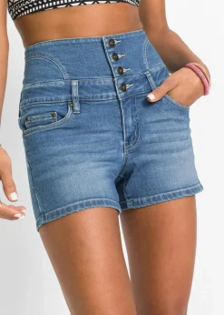 Highwaist-Jeans-Shorts
