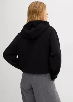 Hoodie aus leicht glänzendem Viskose-Mix