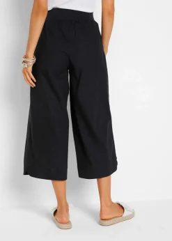 3/4-Hose aus Leinen-Baumwoll-Mischung
