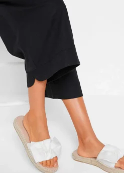 3/4-Hose aus Leinen-Baumwoll-Mischung