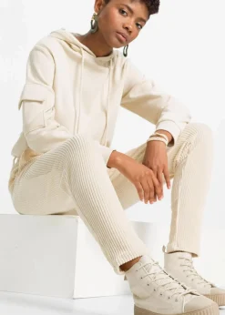 Hose in Cordoptik mit elastischem Bund