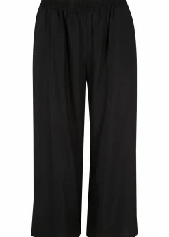 3/4-Hose mit Bequembund aus Viskose