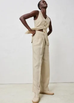 Hose mit Gürtel (2-tlg.Set) aus reinem Leinen