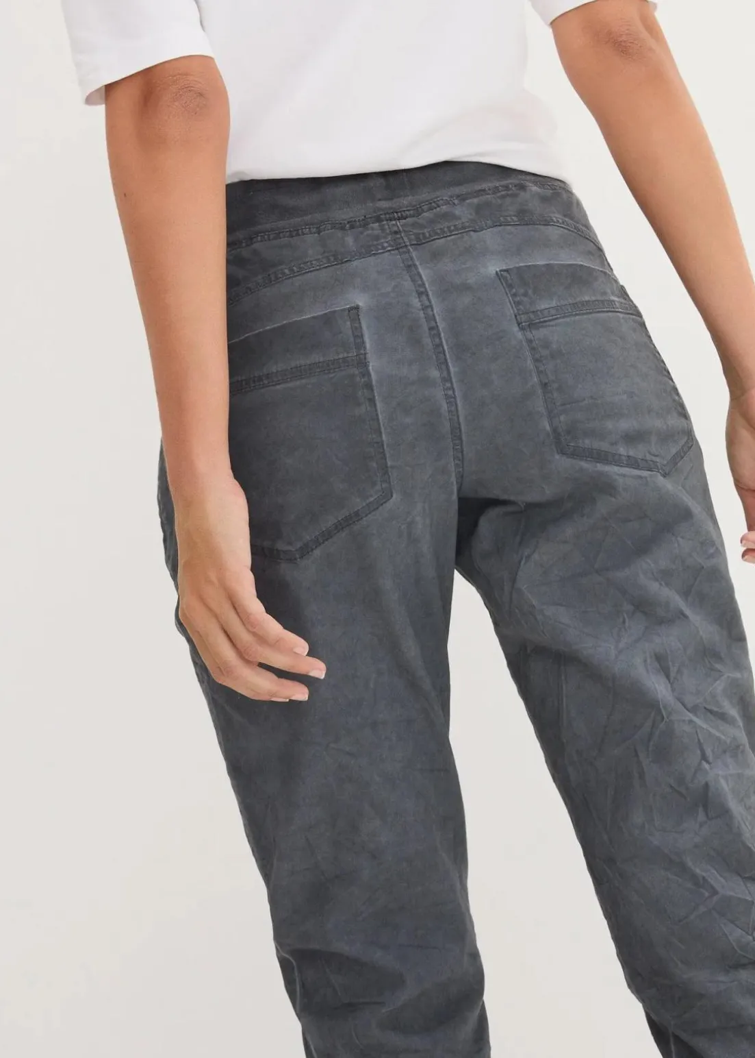 3/4-Hose mit Kontrast-Bindeband