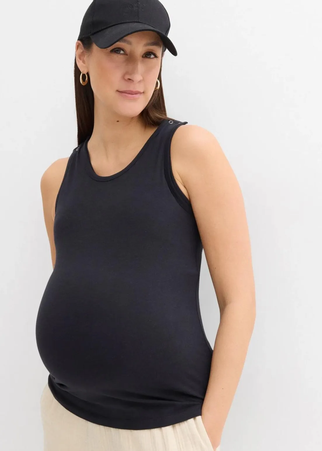 2-in-1 BH-Tanktop für die Schwangerschaft und Stillzeit aus Bio-Baumwolle