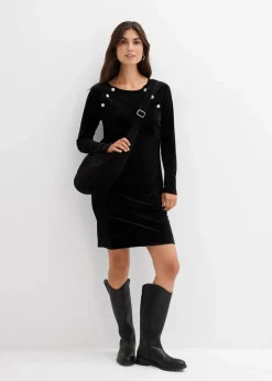 2-in-1 festliches Umstands- und Stillkleid aus weichem Samt