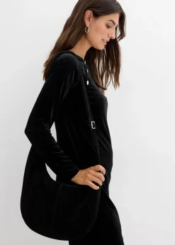 2-in-1 festliches Umstands- und Stillkleid aus weichem Samt