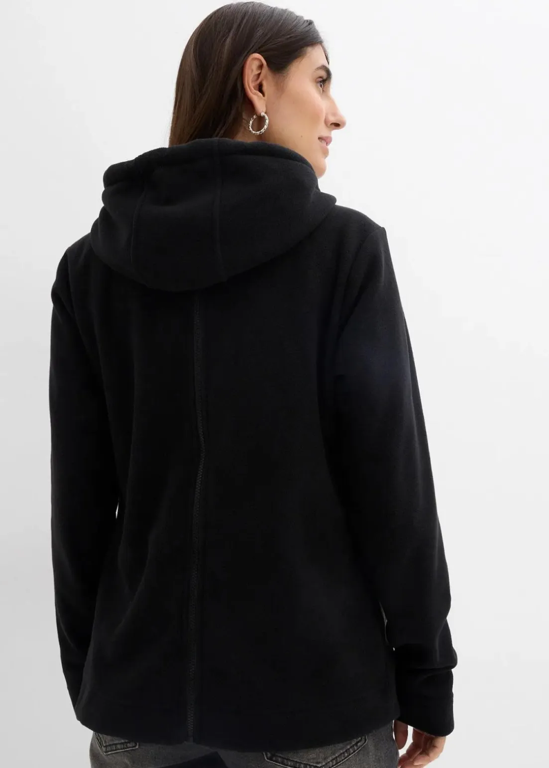 4-in-1 Fleecejacke mit Babyeinsatz und Vorder- und Rückentragefunktion