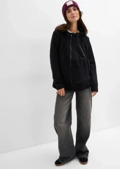 4-in-1 Fleecejacke mit Babyeinsatz und Vorder- und Rückentragefunktion