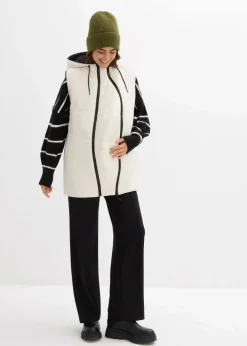 4-in-1 gefütterte Umstandsweste zum Wenden mit Trageeinsatz