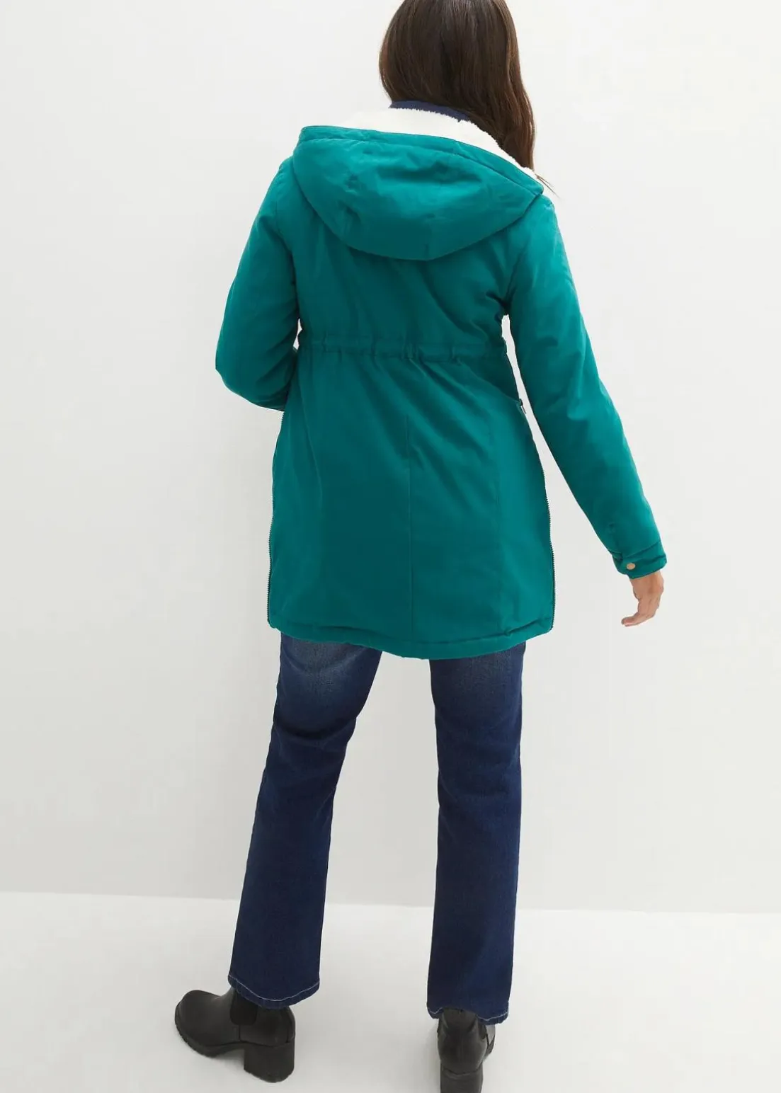 3-in-1 kuschelig gefütterte Umstands- und Tragejacke