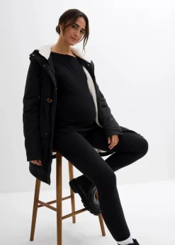 3-in-1 kuschelig gefütterte Umstands- und Tragejacke