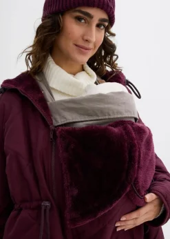 6-in-1 kuschelige Umstands- und Tragejacke zum Wenden