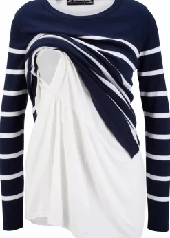 2-in-1 leichter Umstands- und Stillpullover