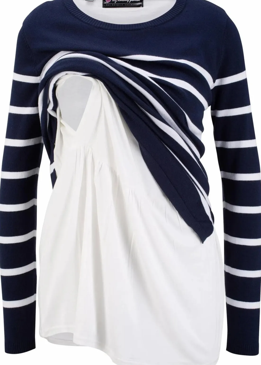 2-in-1 leichter Umstands- und Stillpullover