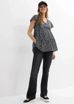 2-in-1 Umstands- und Stillbluse aus fließender Viskose