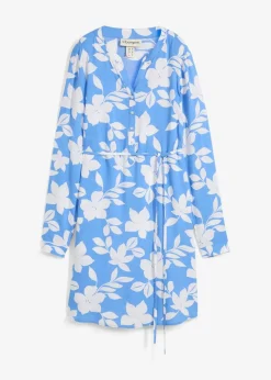 2-in-1 Umstands- und Stillblusenkleid aus fließender Viskose