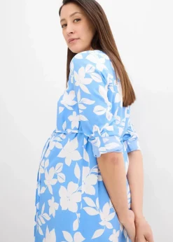 2-in-1 Umstands- und Stillblusenkleid aus fließender Viskose