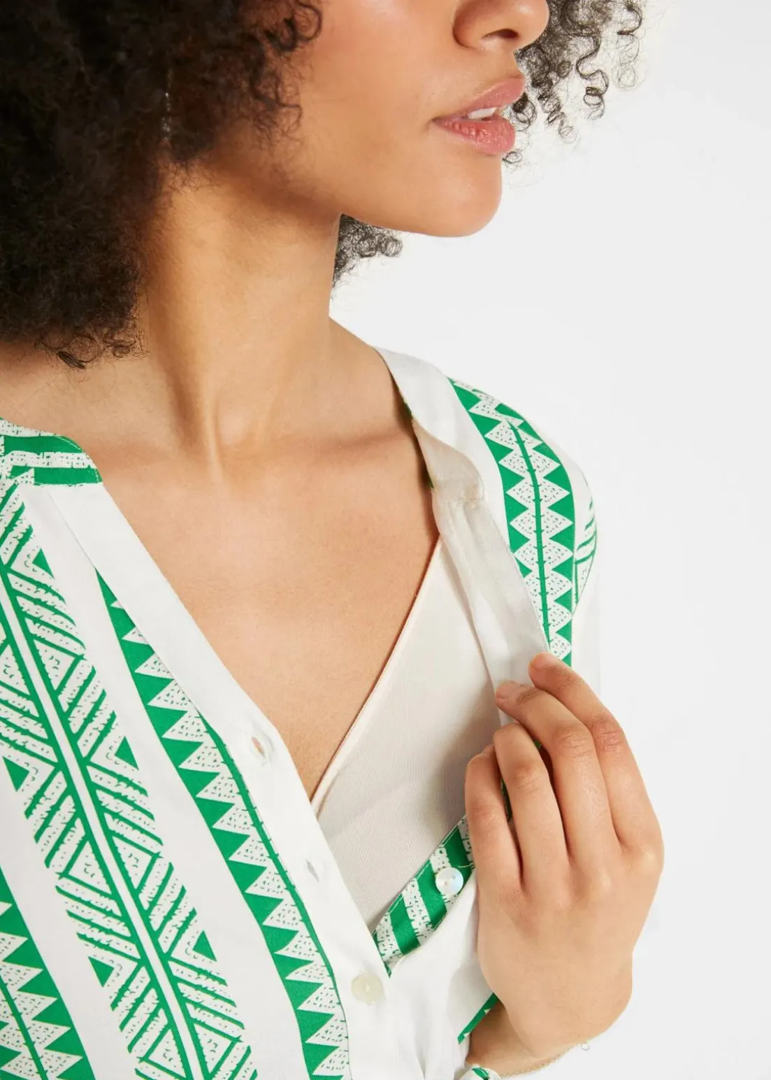 2-in-1 Umstands- und Stillblusenkleid aus fließender Viskose