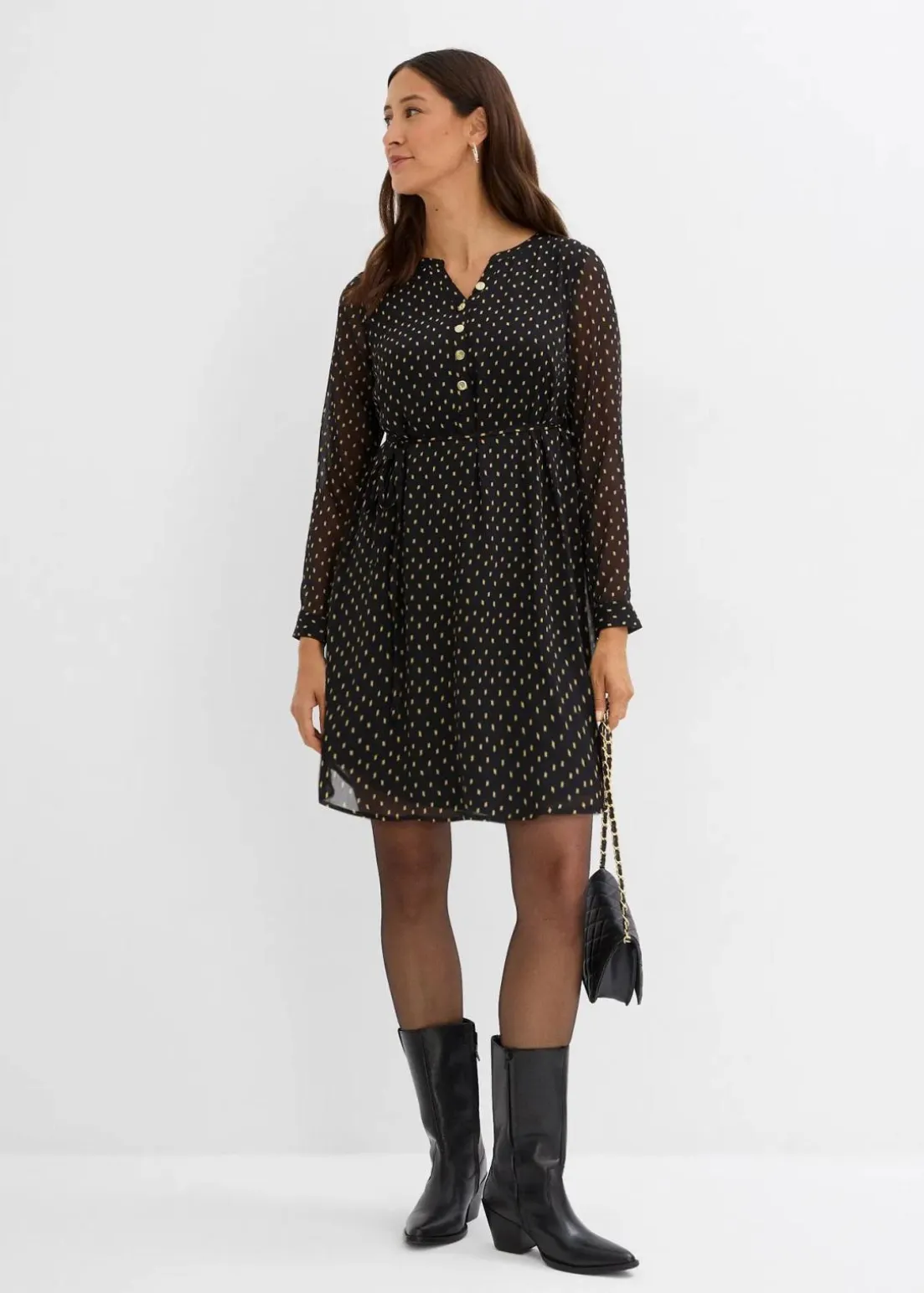 2-in-1 Umstands- und Stillkleid aus Chiffon