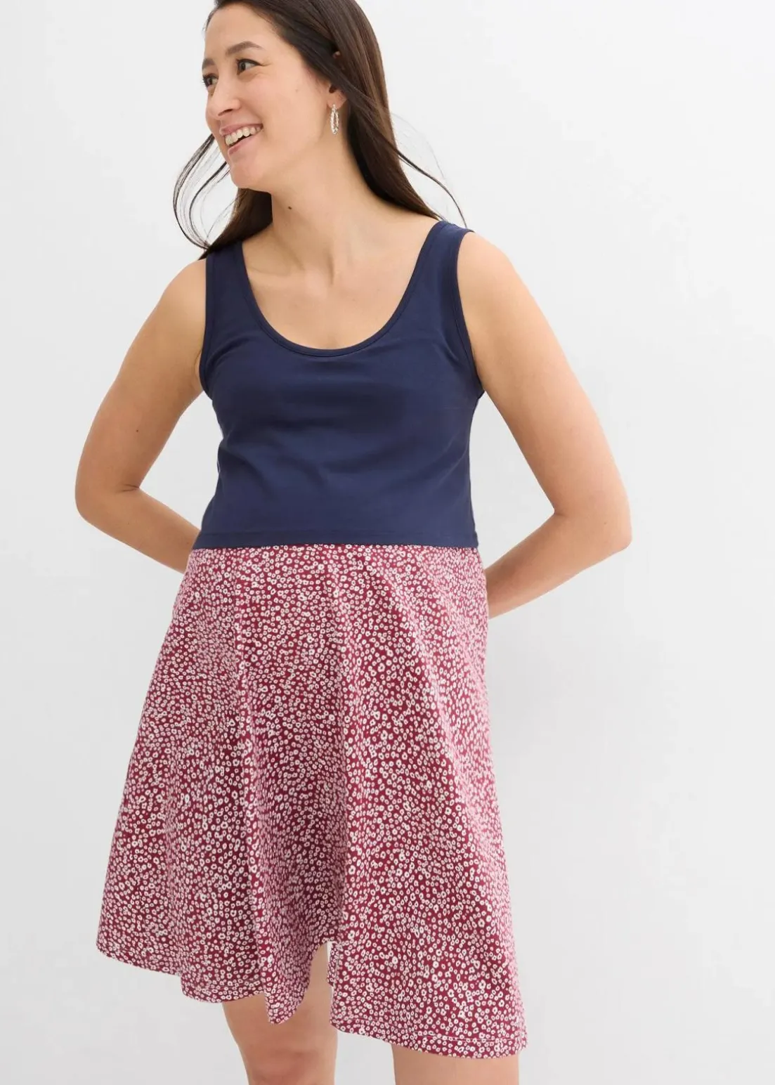 2-in-1 Umstands- und Stillkleid aus Bio-Baumwolljersey