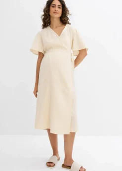 2-in-1 Umstands- und Stillkleid aus Baumwoll-Musselin