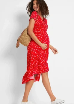 2-in-1 Umstands- und Stillkleid aus Viskose- Crepe