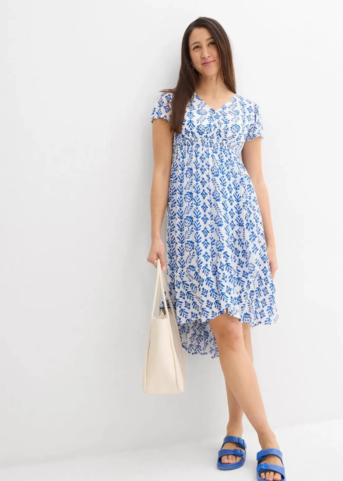 2-in-1 Umstands- und Stillkleid aus fließender Viskose