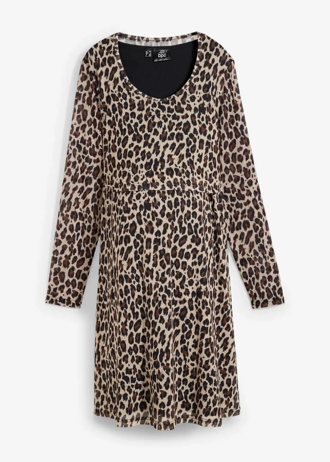 2-in-1 Umstands- und Stillkleid mit Leoprint