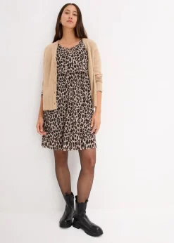 2-in-1 Umstands- und Stillkleid mit Leoprint