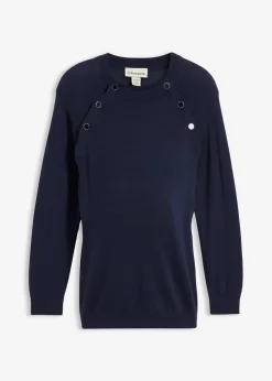 2-in-1 Umstands- und Stillpullover aus reiner Bio-Baumwolle