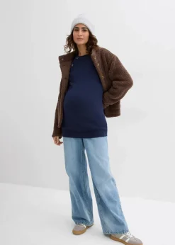 2-in-1 Umstands- und Stillpullover aus reiner Bio-Baumwolle