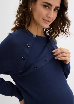 2-in-1 Umstands- und Stillpullover aus reiner Bio-Baumwolle