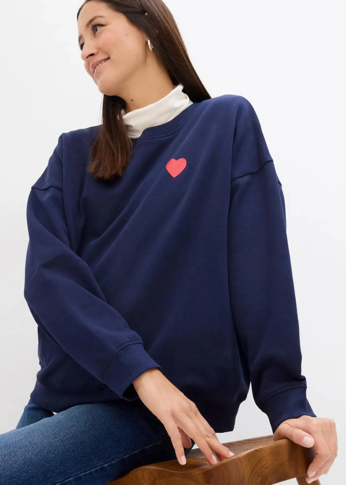 2-in-1 Umstands- und Still-Sweatshirt aus Bio-Baumwolle